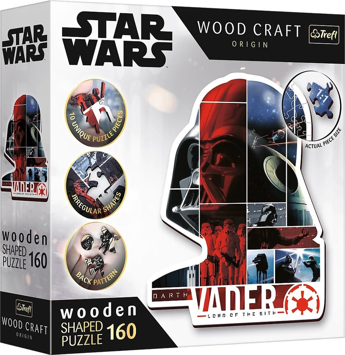 Drewniane puzzle Trefl Star Wars - Darth Vader - 160 elementów - fsc mix.