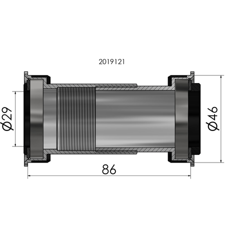 Plaadet Elvedes SRAM Dub BB386