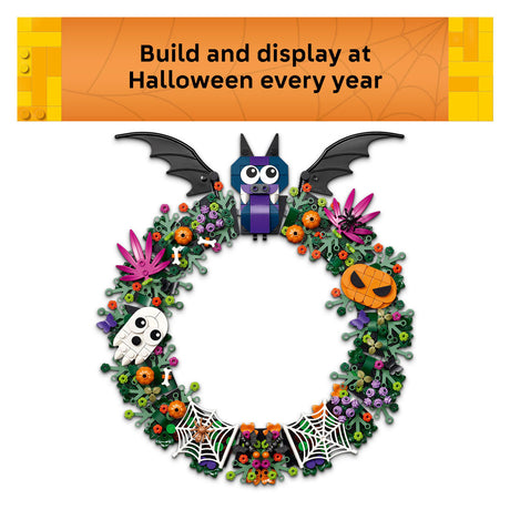Lego halloweenkrans halloween decoratie bouwpakket voor kinderen en tieners 40825