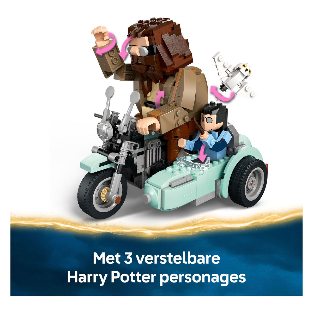 Lego Harry Potter™ Hagrid™ i magiczna przejażdżka motocyklem Harry’ego — 76443