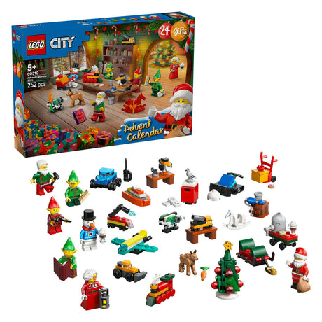 Lego city adventskalender 2026 werkplaats van de kerstman speelgoed voor kinderen - 60510
