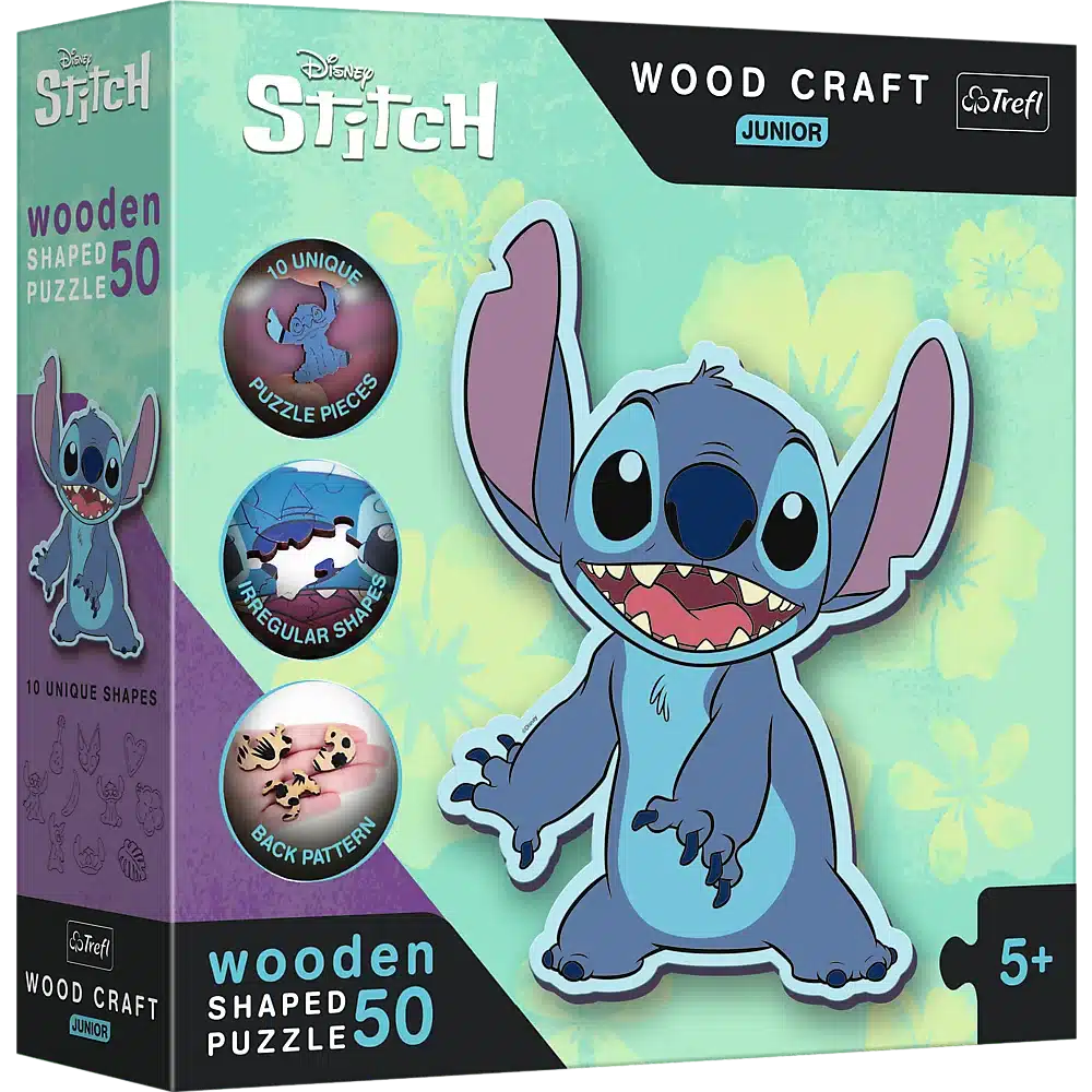 Drewniane puzzle dla dzieci Disney Trefl Lilo Stitch - 50 elementów