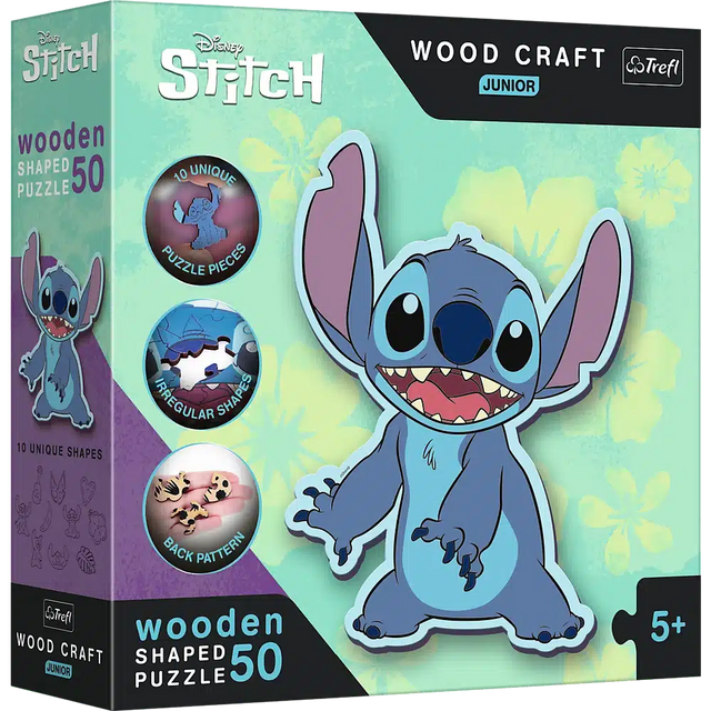 Drewniane puzzle dla dzieci Disney Trefl Lilo Stitch - 50 elementów