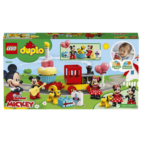 Lego duplo Urodzinowy pociąg Disneya Miki Minnie, zabawka do zbudowania dla małych dzieci 10941
