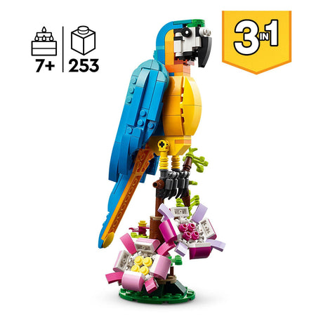 Lego Creator 3w1 egzotyczna papuga - żaba - ryba - zestaw zabawek dla dzieci - 31136