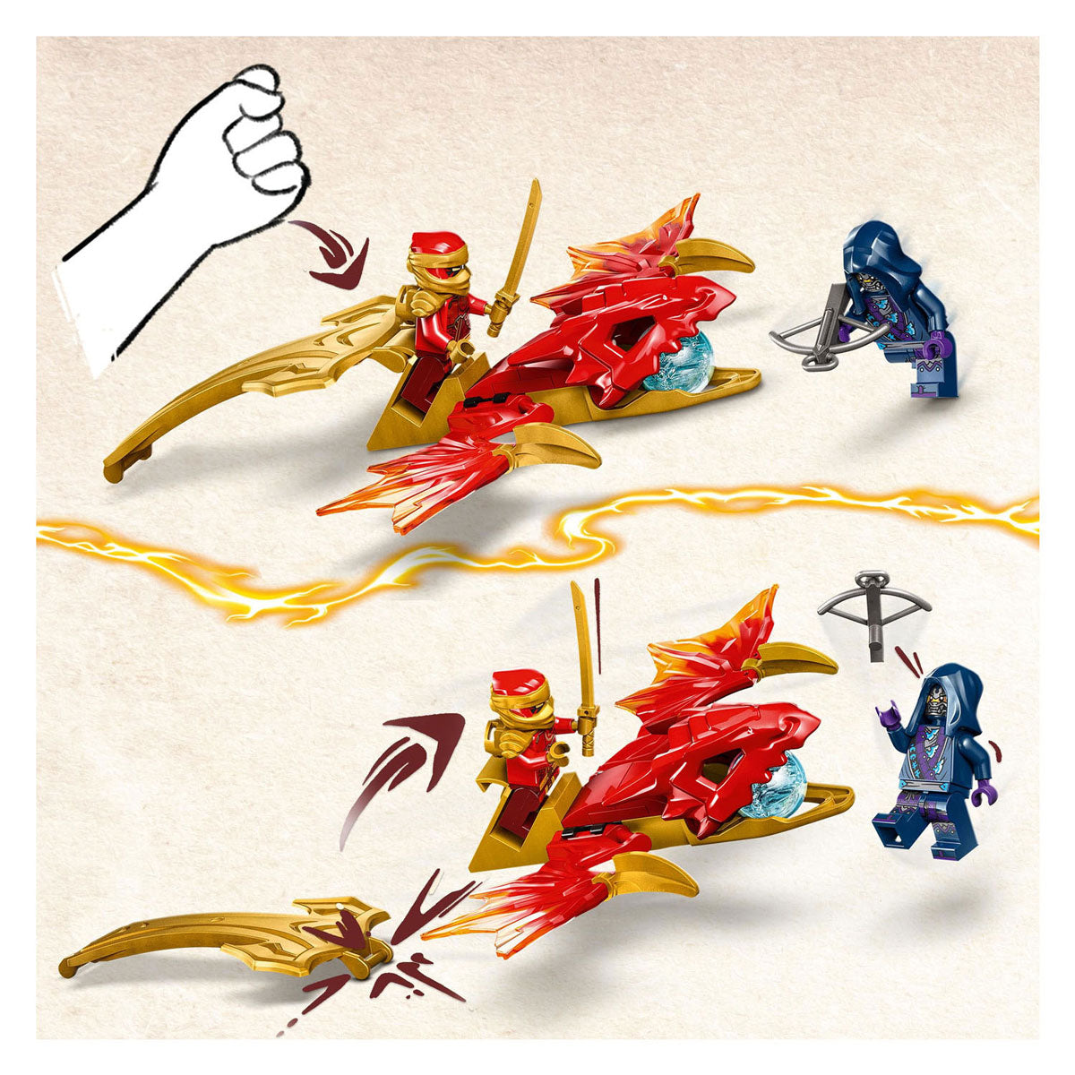 Lego Lego Ninjago 71801 Rising smok Attack Kai