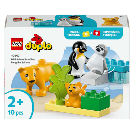 LEGO Duplo Town 10442 rodziny dzikich zwierząt: pingwiny i lwy
