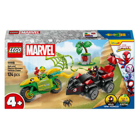 Lego Spidey 11198 Pościg pająka i elektro z pojazdami dinozaurów