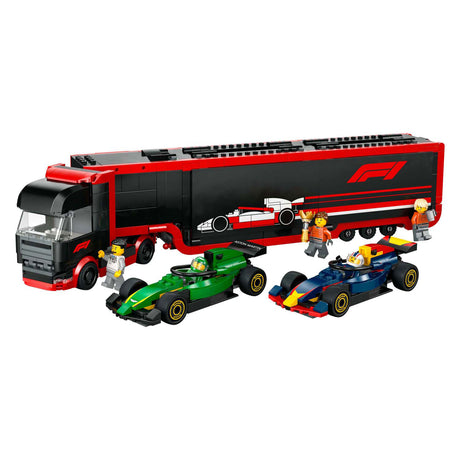 Lego City Ciężarówka F1 z zestawem samochodów RB20 i AMR24 F1® — 60445