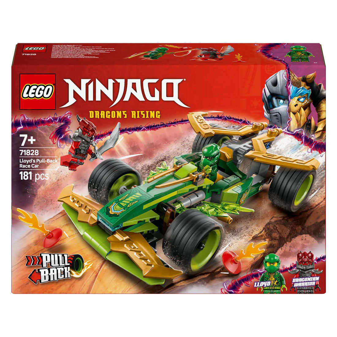 Lego Ninjago 71828 Lloyds ciągnie samochód wyścigowy