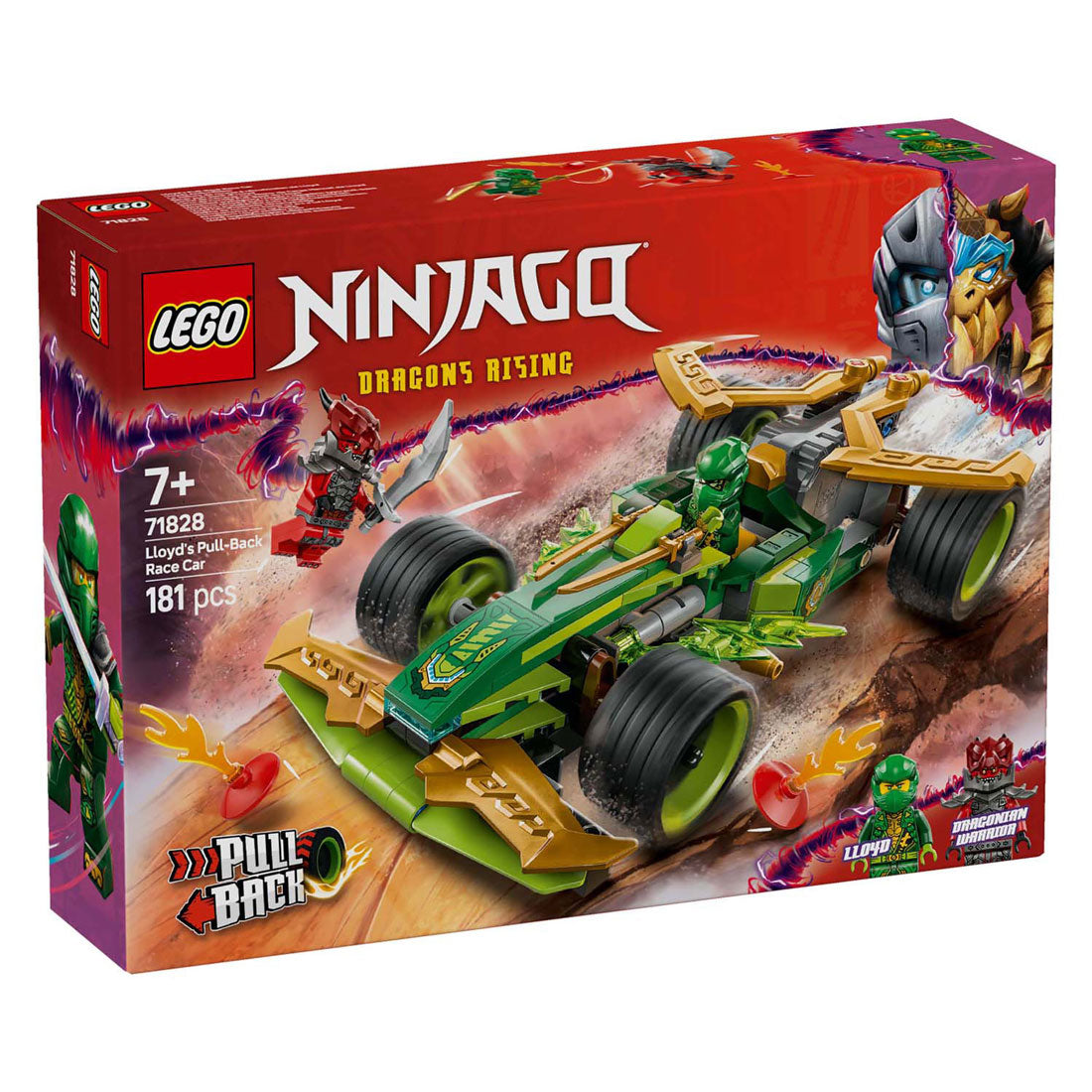 Lego Ninjago 71828 Lloyds ciągnie samochód wyścigowy