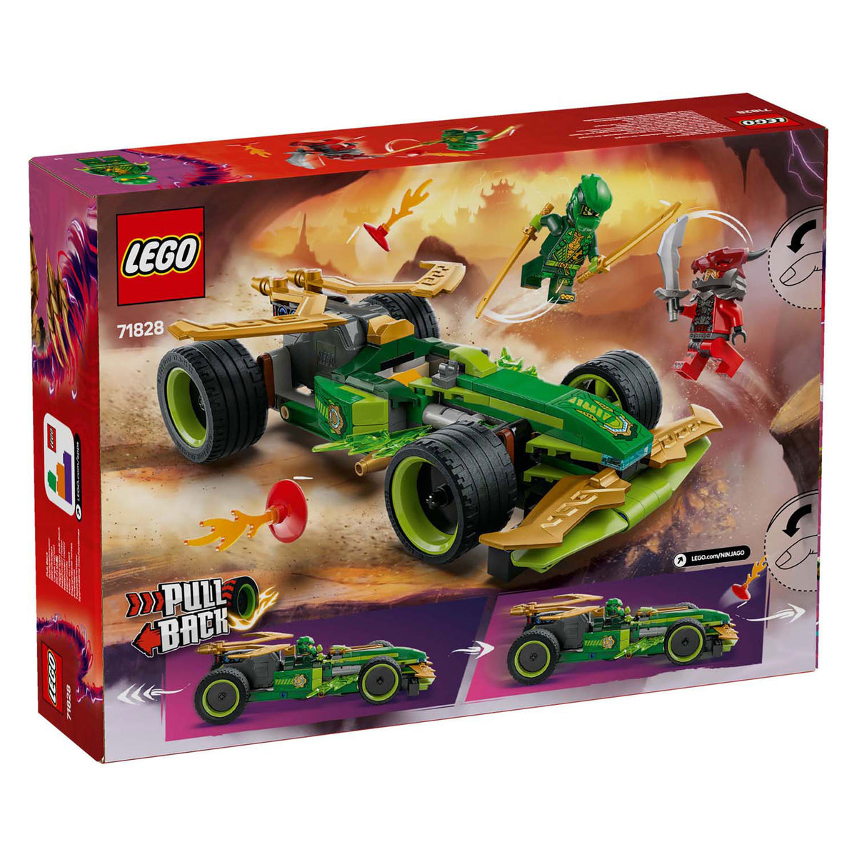 Lego Ninjago 71828 Lloyds ciągnie samochód wyścigowy