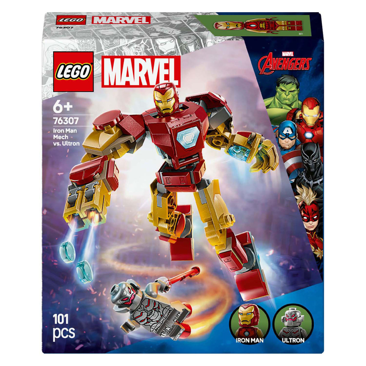 Zestaw Lego® Marvel: Mech Iron Mana kontra Ultron — 76307