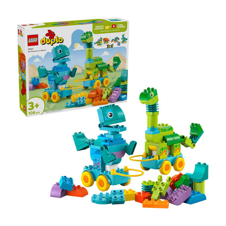Lego ® Duplo® City Dinozaury 3 w 1 na kółkach - 10451