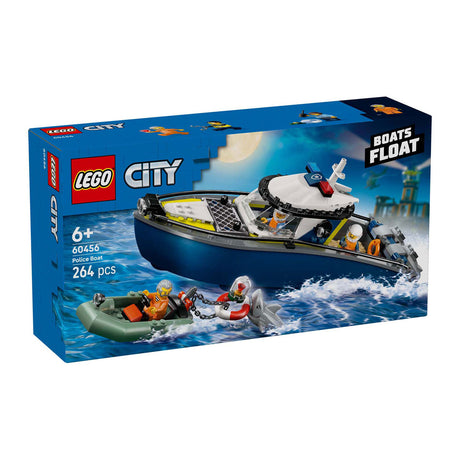 Lego ® pościg miejski z łodzią policyjną, naprawdę pływa - 60456