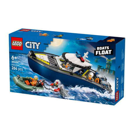 Lego ® pościg miejski z łodzią policyjną, naprawdę pływa - 60456