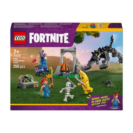 Lego® Fortnite® Obóz Peely'ego i świec zapłonowych — 77075