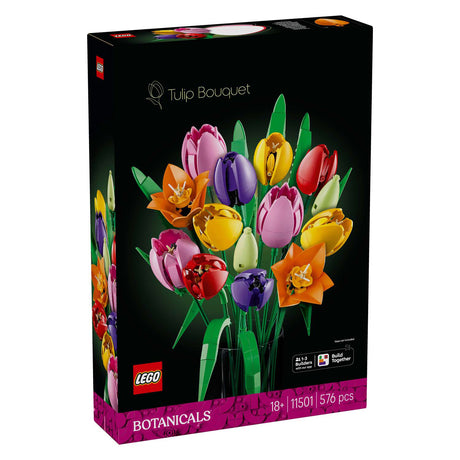 Bukiet Lego Botanicals 11501 z dekoracją kwiatu tulipana