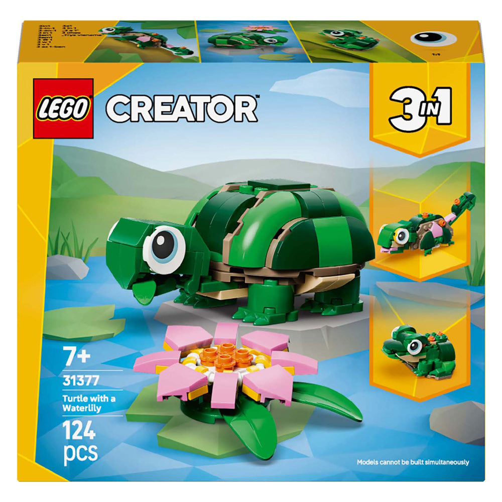 Lego® Creator Żółw 3 w 1 z lilią wodną - model zabawkowy - przekształcony w kameleona lub żabę - 31377