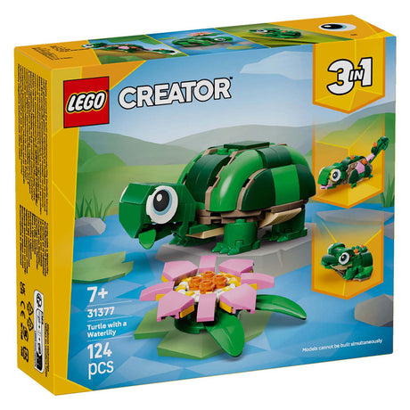 Lego® Creator Żółw 3 w 1 z lilią wodną - model zabawkowy - przekształcony w kameleona lub żabę - 31377