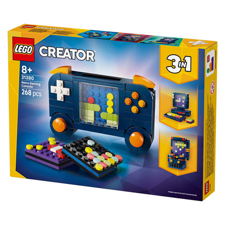 Model zabawkowy konsoli do gier retro 3w1 Lego® Creator - przekształcony w komputer stacjonarny lub automat do gier - 31380