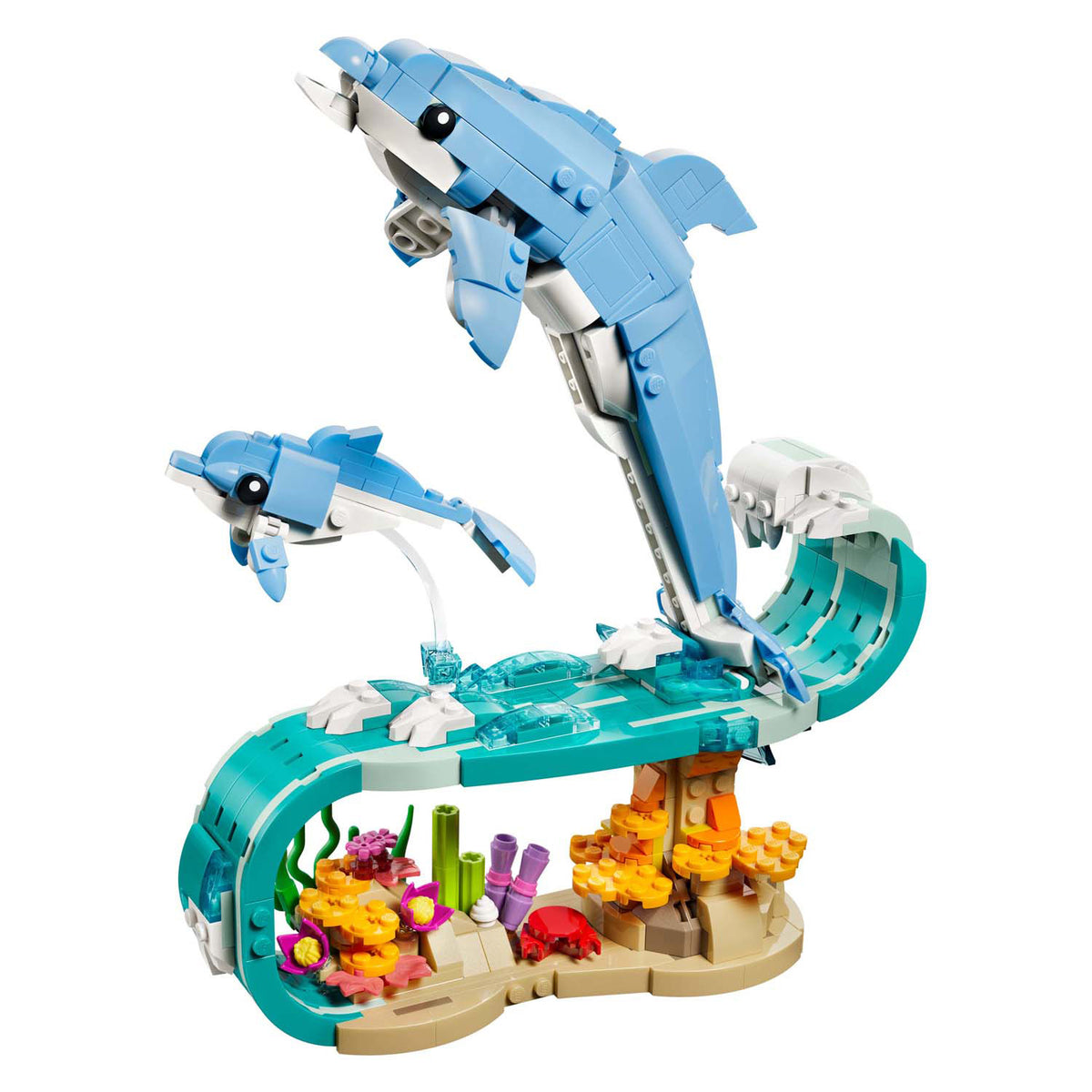 Lego® Creator Zwierzęta morskie 3 w 1: piękne delfiny - przebuduj na konika morskiego lub kraba - 31385