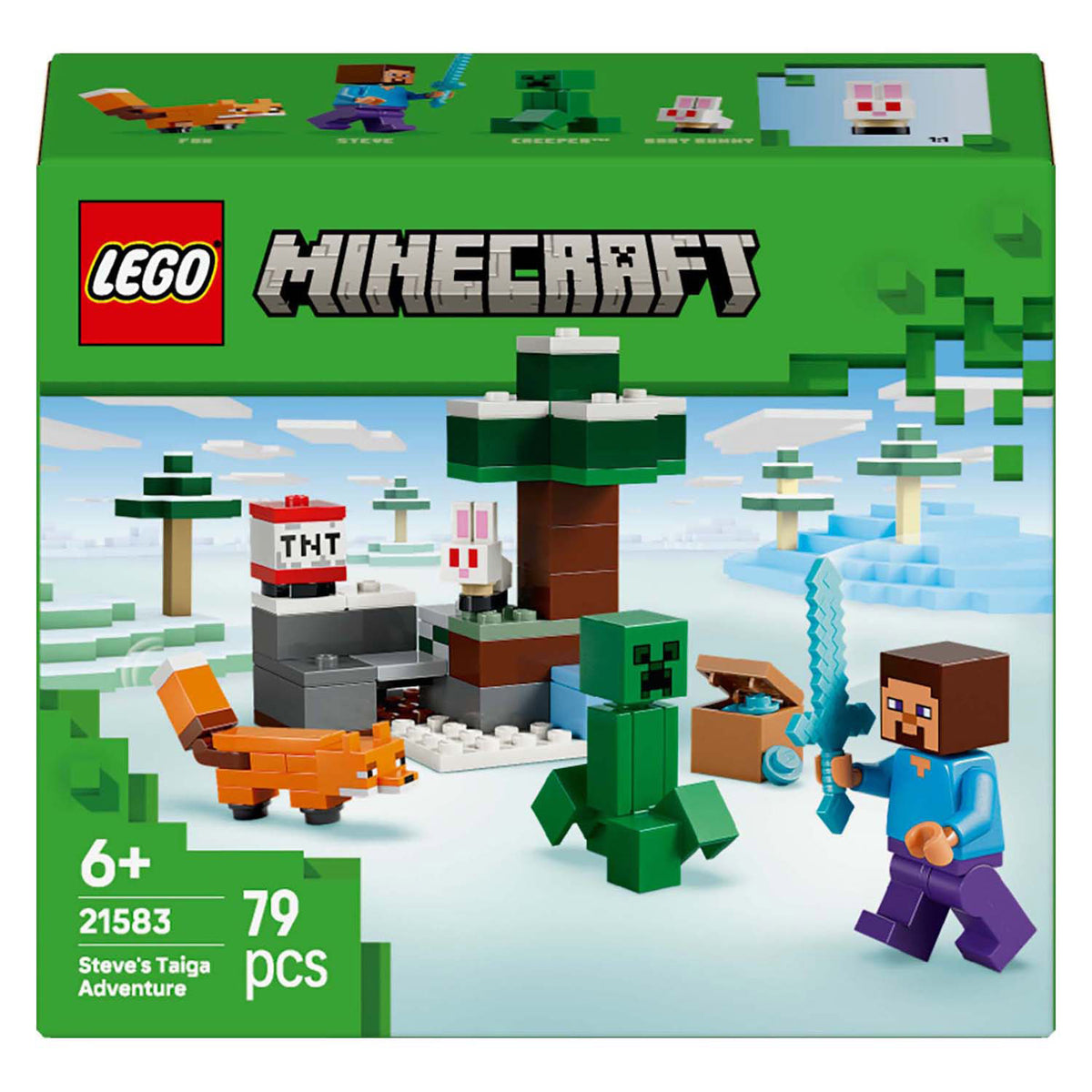 Zestaw LEGO Minecraft Przygoda Steve'a w Tajdze dla dzieci - 21583
