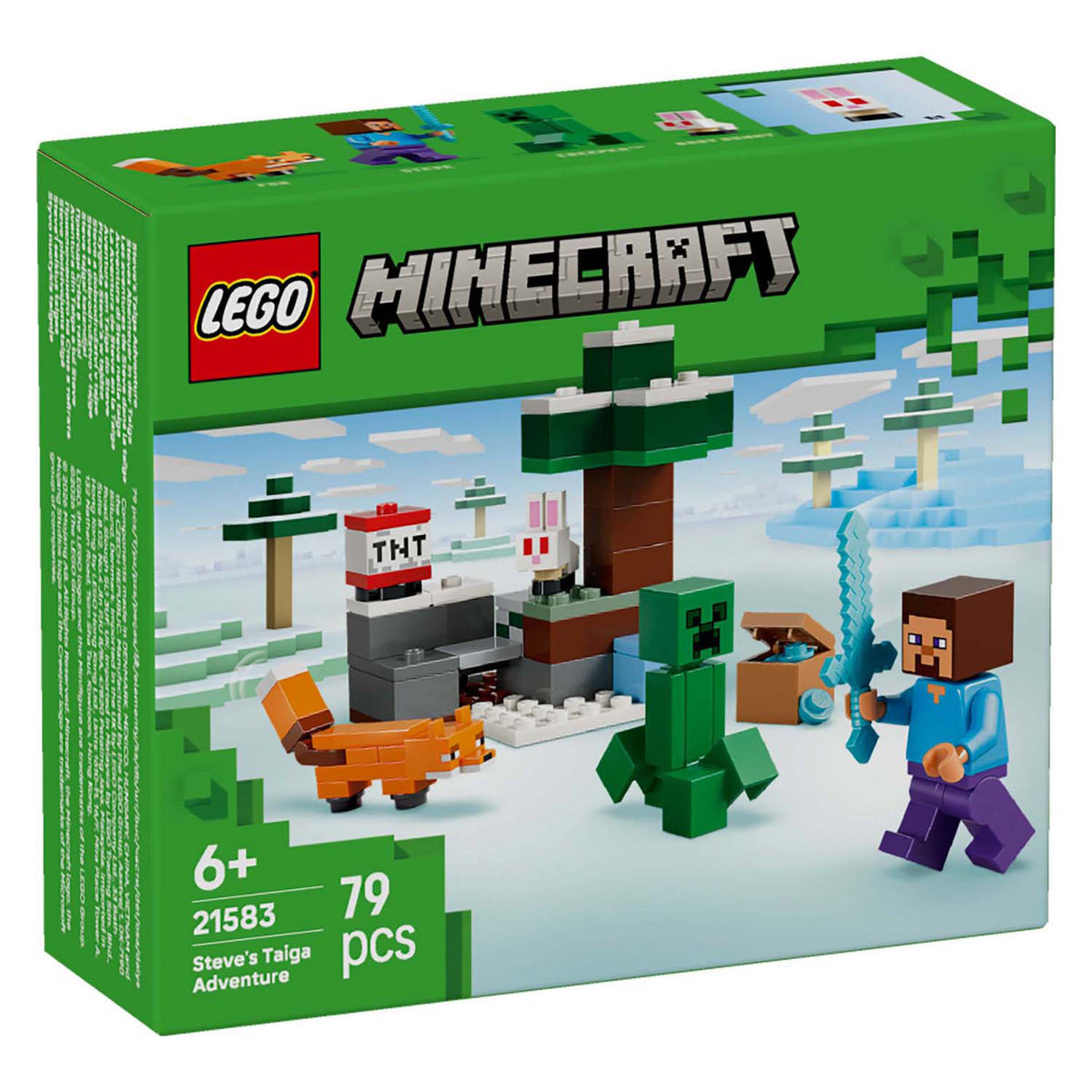 Zestaw LEGO Minecraft Przygoda Steve'a w Tajdze dla dzieci - 21583