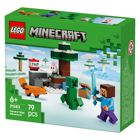 Zestaw LEGO Minecraft Przygoda Steve'a w Tajdze dla dzieci - 21583