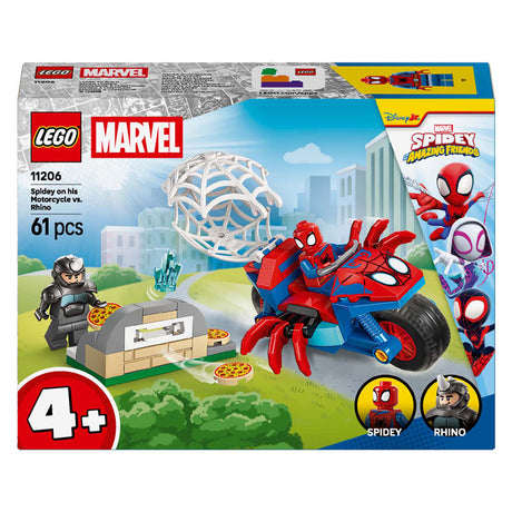 LEGO Marvel - Spiderman na motocyklu kontra nosorożec (11206)