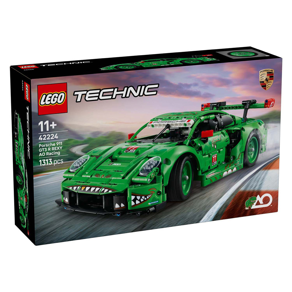 Lego technic 42224 porsche 911 gt3 r rexy ao samochód wyścigowy