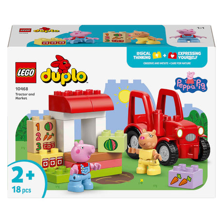 Lego Duplo Świnka Peppa Traktor i stragan Zwierzęta dla małych dzieci - 10468