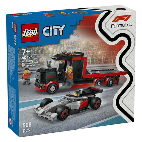 Lego® City F1® Ciężarówka ekspozycyjna z samochodem wyścigowym Audi F1® — 60493