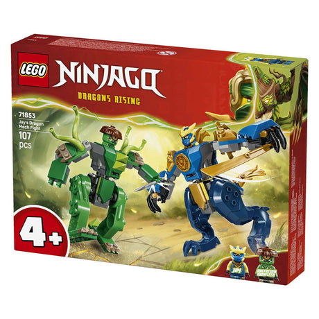 Lego ® ninjago® – bitwa smoczego mecha Jay’a – zabawkowy mech – zestaw do zabawy z 2 minifigurkami – 71853