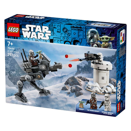 Lego ® star wars™ at-rt™ atak – zestaw konstrukcyjny z minifigurką Mandalorianina™ i grogu™ – od 7 lat – 75444
