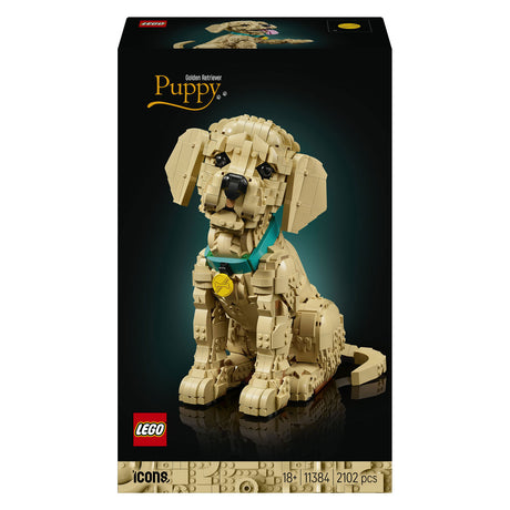Lego ® Ikony szczeniak golden retriever - dekoracyjna figurka zwierzęcia - zestaw konstrukcyjny dla dorosłych - 11384