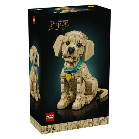 Lego ® Ikony szczeniak golden retriever - dekoracyjna figurka zwierzęcia - zestaw konstrukcyjny dla dorosłych - 11384