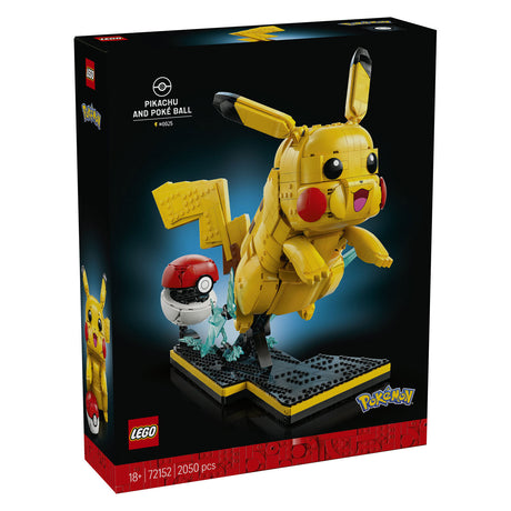 Zestaw do budowania Lego Pokémon Pikachu i Pokéball dla dorosłych i dekoracji wnętrz - 72152