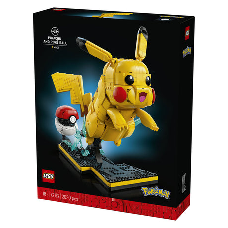 Zestaw do budowania Lego Pokémon Pikachu i Pokéball dla dorosłych i dekoracji wnętrz - 72152