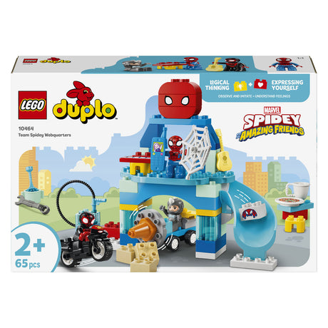 Lego Duplo ǀ Zestaw do budowania Kwatery Głównej Zespołu Spidey Marvela dla dzieci i dekoracji 10464