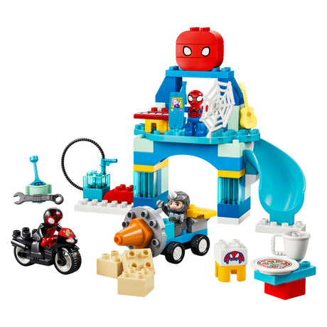 Lego Duplo ǀ Zestaw do budowania Kwatery Głównej Zespołu Spidey Marvela dla dzieci i dekoracji 10464