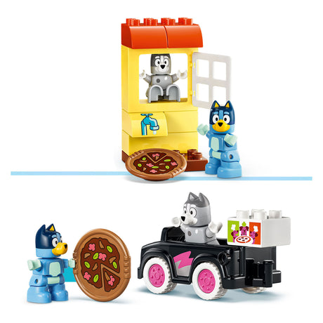 Lego 10469 Duplo Dziewczyny z niebieską pizzą z muffinką i blueyem