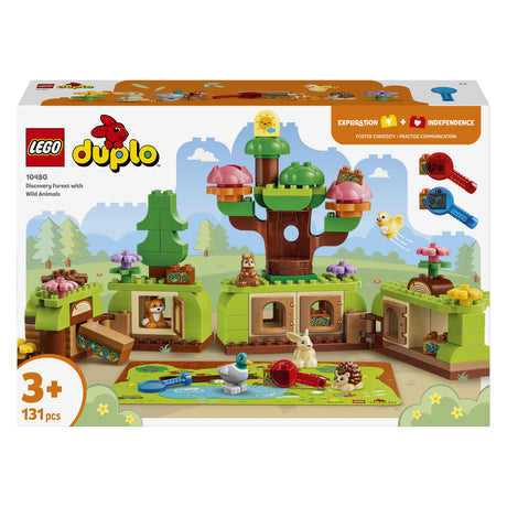 Lego Duplo Odkrywanie lasu z dzikimi zwierzętami, zabawki dla dzieci i dekoracja pokoju dziecięcego 10480