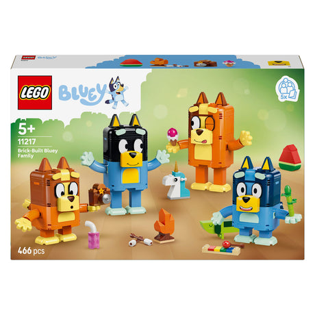 LEGO Bluey do zbudowania figurki Bluey i jej rodzinny zestaw do budowania dla dzieci 11217