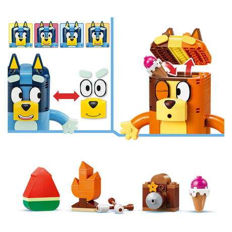 LEGO Bluey do zbudowania figurki Bluey i jej rodzinny zestaw do budowania dla dzieci 11217