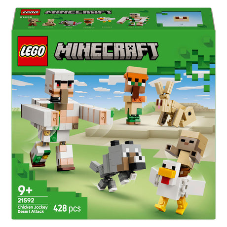Lego Minecraft Jeźdźca Kurczaków Pustynny Atak dla dzieci z postaciami 21592