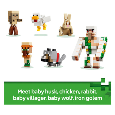 Lego Minecraft Jeźdźca Kurczaków Pustynny Atak dla dzieci z postaciami 21592