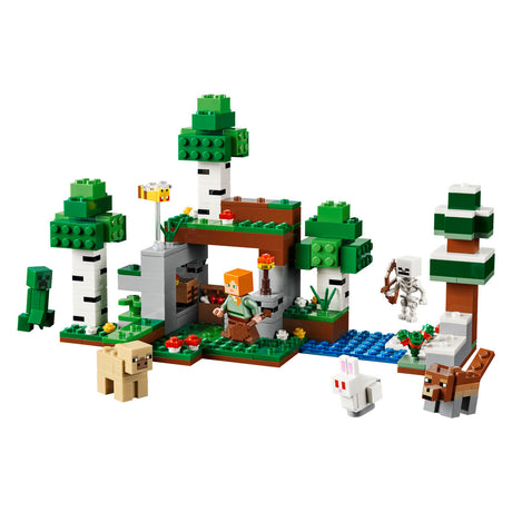 Zabawki LEGO Minecraft na pierwszą noc przygodowe dla dzieci i dekoracja pokoju dziecięcego 21593