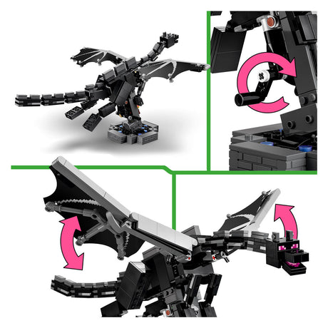 Lego Minecraft Smok Kresu zabawki smoków dla dzieci i dekoracja pokoju dziecięcego 21595