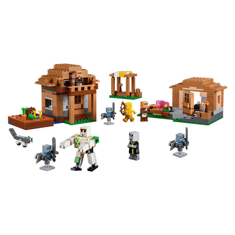 Lego Minecraft Atak wioski przywoływacza dla dzieci z 11 figurkami z gry wideo 21596